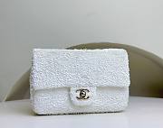 Chanel CF White Sequin Small 25 Bag - 1