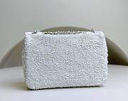 Chanel CF White Sequin Small 25 Bag - 4