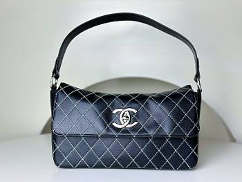 Chanel Lambskin Chain Stitch Shoulder Bag