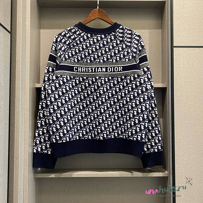 Dior blue monogram sweater  - 1