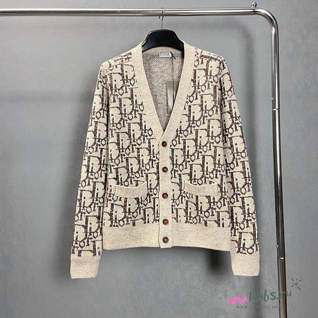 Dior gray monogram cardigan  - 1