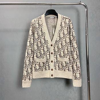 Dior gray monogram cardigan 