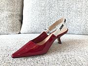 Dior red patent slingback heels - 6