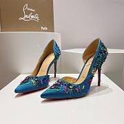 Christian Louboutin Artifice Strass 120mm Blue Heels  - 1