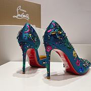 Christian Louboutin Artifice Strass 120mm Blue Heels  - 4