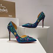 Christian Louboutin Artifice Strass 120mm Blue Heels  - 3