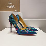 Christian Louboutin Artifice Strass 120mm Blue Heels  - 2