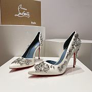 Christian Louboutin Artifice Strass 120mm White Heels - 1