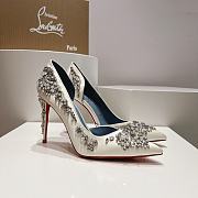 Christian Louboutin Artifice Strass 120mm White Heels - 6