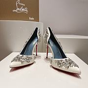 Christian Louboutin Artifice Strass 120mm White Heels - 5