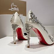 Christian Louboutin Artifice Strass 120mm White Heels - 2