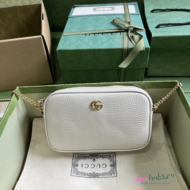 Gucci GG super mini white chain bag - 1