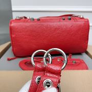 Balenciaga Medium Le Cagole Red Leather Bag - 5