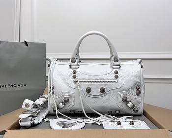 Balenciaga Medium Le Cagole White Leather Bag