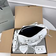 Balenciaga Medium Le Cagole White Leather Bag - 4