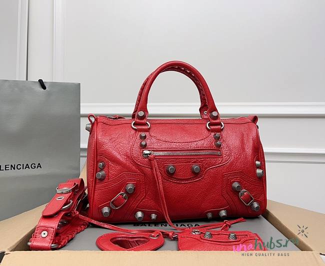 Balenciaga Medium Le Cagole Red Leather Bag - 1