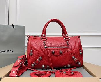 Balenciaga Medium Le Cagole Red Leather Bag