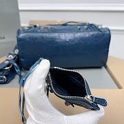 Balenciaga Medium Le Cagole Blue Leather Bag - 3