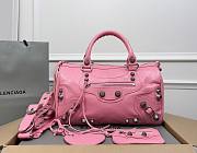 Balenciaga Medium Le Cagole Pink Leather Bag - 1