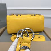 Balenciaga Medium Le Cagole Yellow Leather Bag - 5