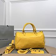 Balenciaga Medium Le Cagole Yellow Leather Bag - 3