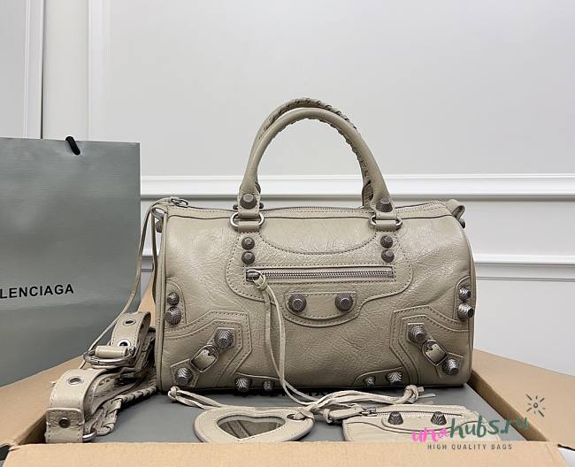 Balenciaga Medium Le Cagole Gray Leather Bag - 1