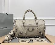 Balenciaga Medium Le Cagole Gray Leather Bag - 1