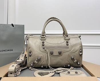 Balenciaga Medium Le Cagole Gray Leather Bag