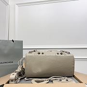 Balenciaga Medium Le Cagole Gray Leather Bag - 4