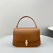 The Row Sofia Brown Leather Hand Bag - 1