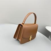 The Row Sofia Brown Leather Hand Bag - 5