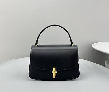 The Row Sofia Black Leathner Hand Bag