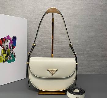 Prada Arqué White Leather Bag