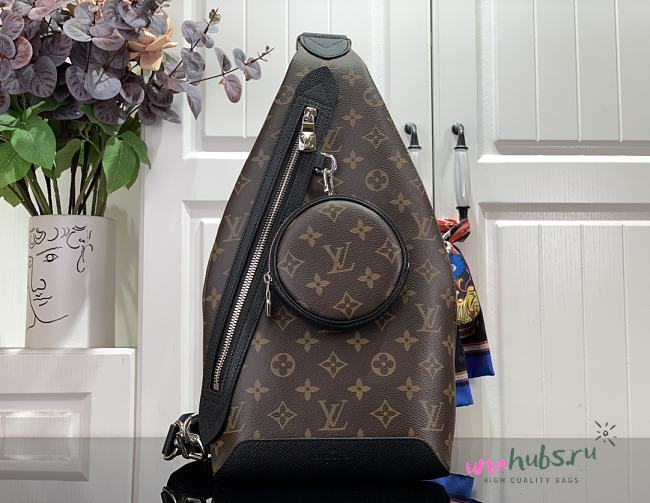 Louis Vuitton Duo Sling Brown Leather Bag  - 1