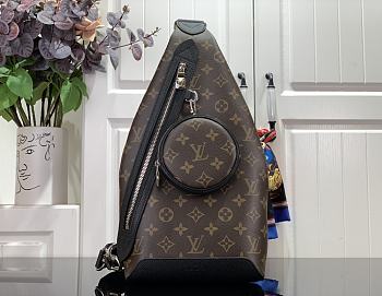 Louis Vuitton Duo Sling Brown Leather Bag 
