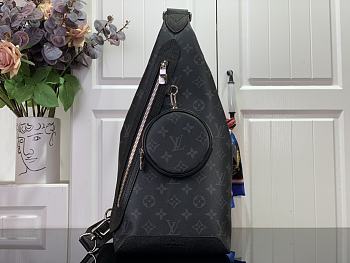 Louis Vuitton Duo Sling Black Monogram Leather Bag