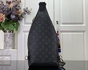 Louis Vuitton Duo Sling Black Monogram Leather Bag - 5