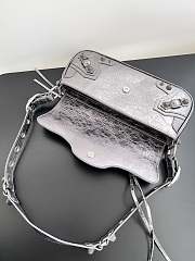 Balenciaga Small Le Cagole Silver Sling Bag - 4