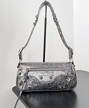 Balenciaga Small Le Cagole Silver Sling Bag - 1