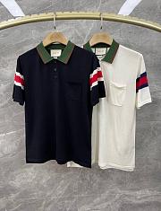 Gucci Men Polo ( white/ black) - 1