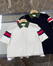 Gucci Men Polo ( white/ black) - 4