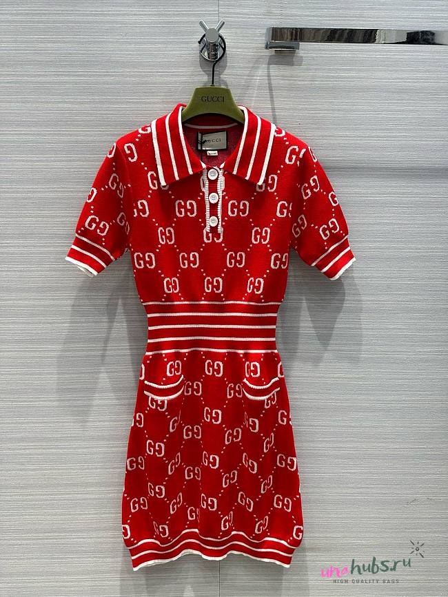 Gucci red GG dress - 1