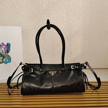 Prada 1BA426 medium black leather handbag