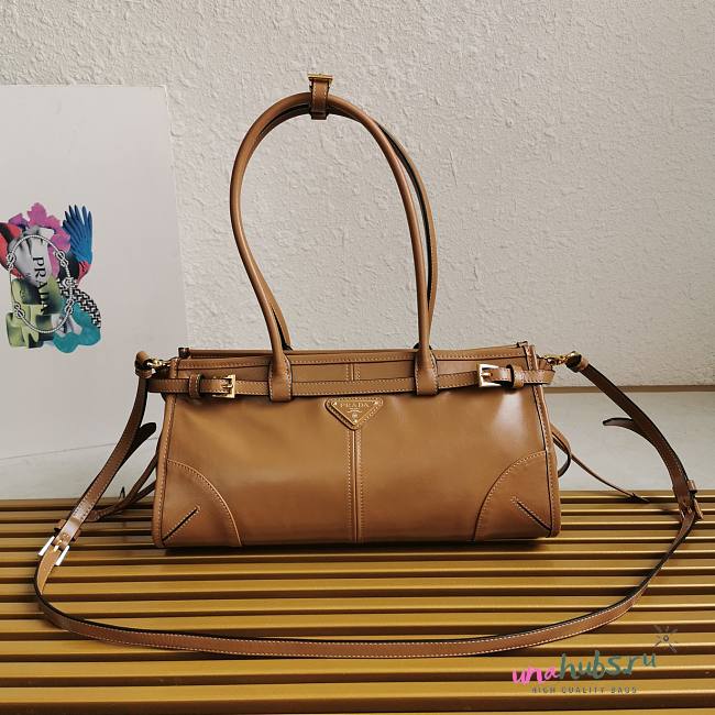 Prada 1BA426 medium brown leather handbag - 1