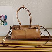 Prada 1BA426 medium brown leather handbag - 1