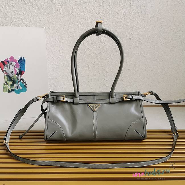 Prada 1BA426 medium gray leather handbag - 1