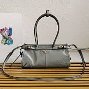 Prada 1BA426 medium gray leather handbag - 1