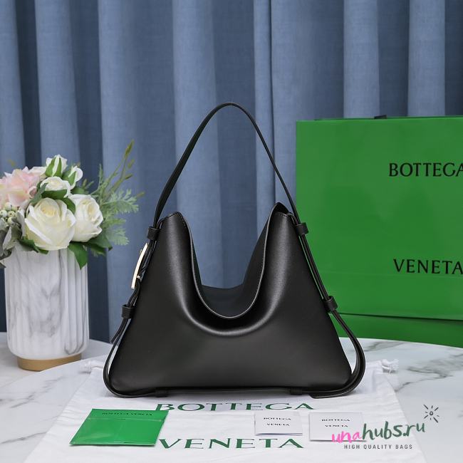 Bottega Veneta Cradle Black Leather Bag - 1