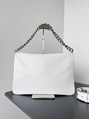 Balenciaga BB Soft Large White Leather Shoulder Bag - 4