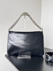 Balenciaga BB Soft Large Black Leather Shoulder Bag - 6